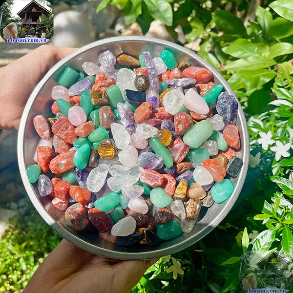 Đá ngũ sắc tự nhiên đánh bóng size đại 