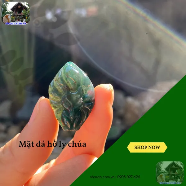 Mặt đá hồ ly chúa nặng khoảng từ 6-7gr, cao 3cm x ngang 2cm - MDC28