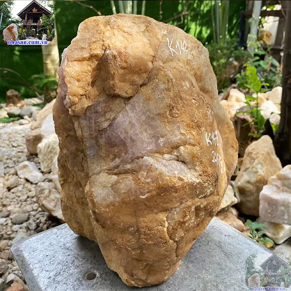 Đá thạch anh hồng thô khối 22.5kg-K142