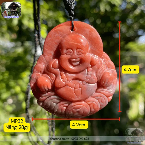 Mặt dây chuyền nam Phật Di Lặc nặng 28gr, cao 4.7cm x ngang 4.2cm - MP32 