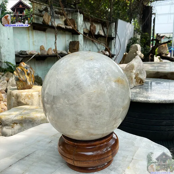 Quả cầu thạch anh trắng 27cm-27kg-QC1107