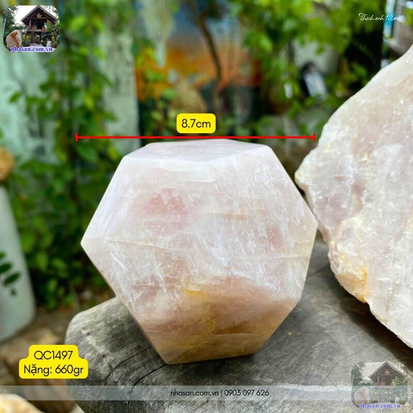 Đá thạch anh 12 mặt QC1497 - 660gr - 8.7cm