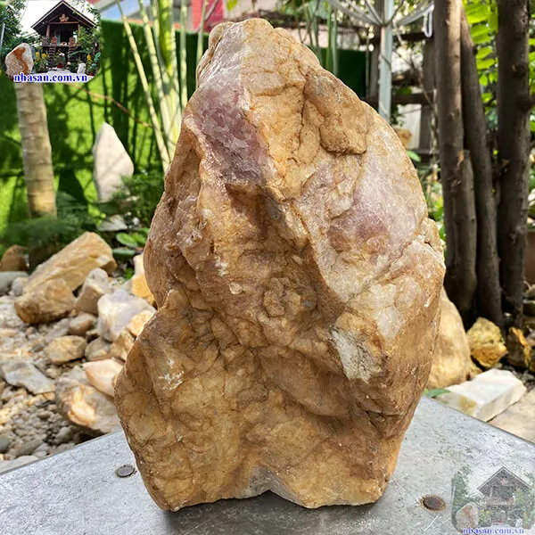 Đá thạch anh hồng thô khối 22.5kg-K142