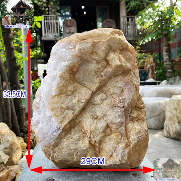 Đá thạch anh hồng thô khối 22.5kg-K142
