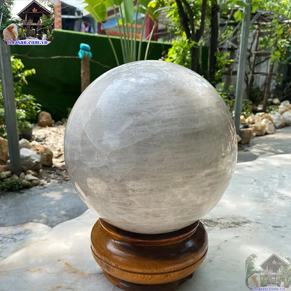 Quả cầu thạch anh trắng 27cm-25.5kg-QC1108