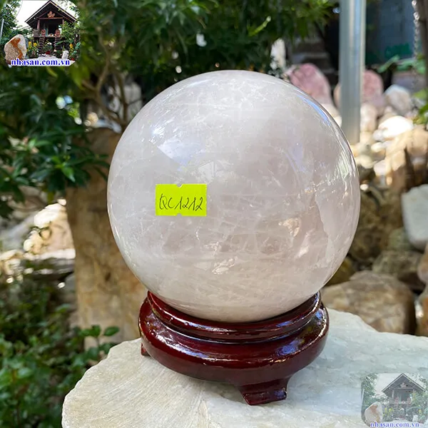 Quả cầu phong thủy hồng QC1212 - 2.53kg - 12.4cm
