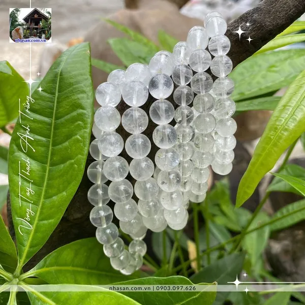 Vòng tay thạch anh trắng tự nhiên như năng lượng chữa lành mạnh mẽ
