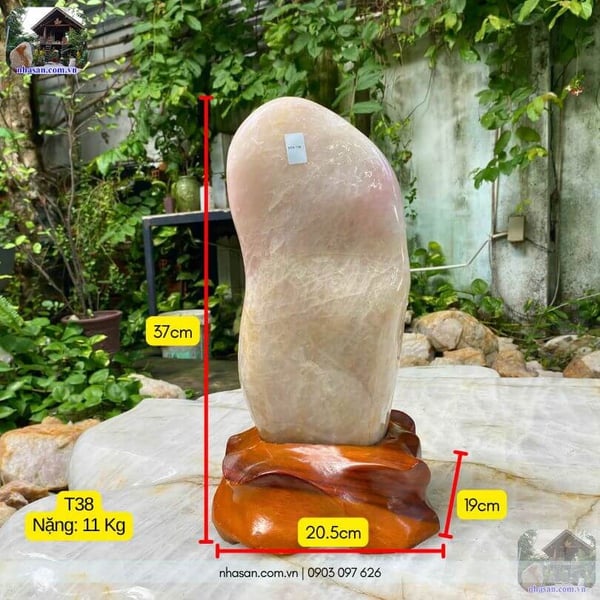 Trụ đá thạch anh hồng 11kg - T38