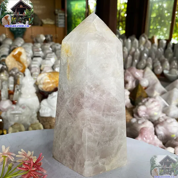 Trụ lục giác thạch anh hồng 2.6kg-T604