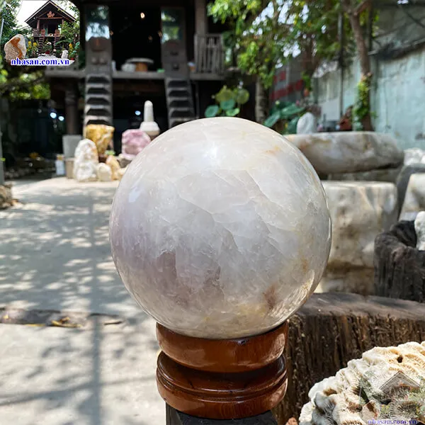 Quả cầu thạch anh hồng 19cm-9.8kg-QC1099
