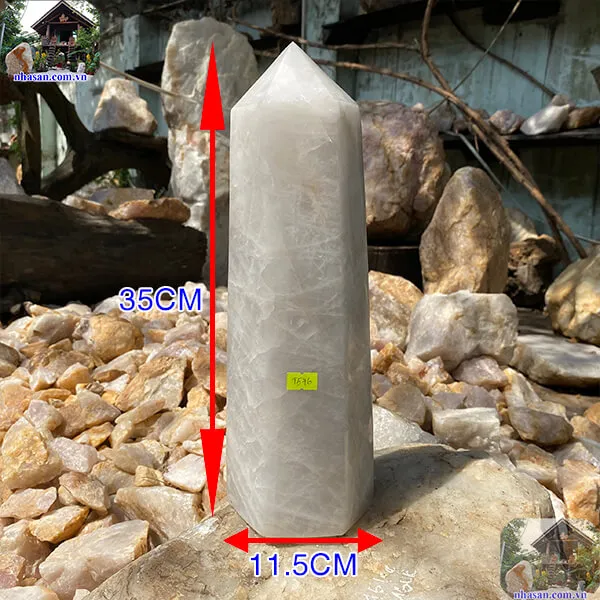Trụ lục giác thạch anh trắng 6.5kg-T576