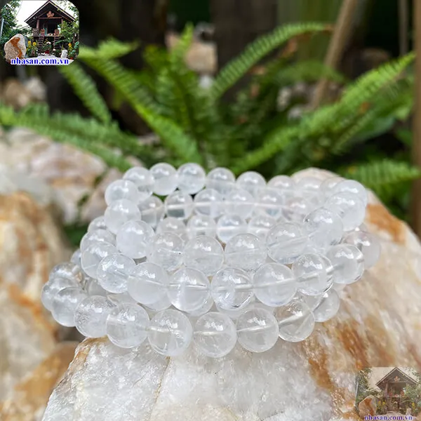 Vòng Tay Đá Thạch Anh Trắng 10 Ly
