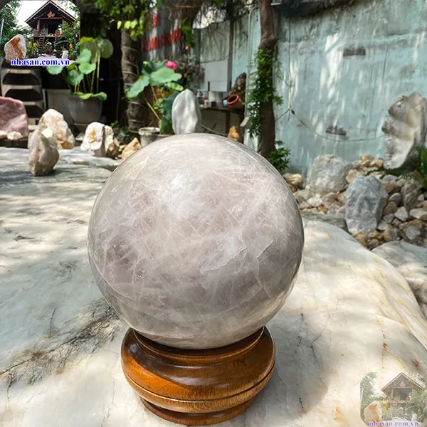 Quả cầu thạch anh hồng 24.5cm-22kg-QC1110