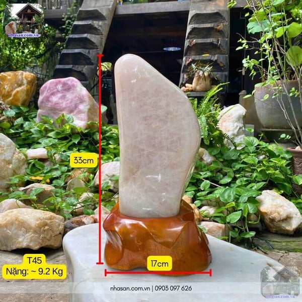 Trụ đá thạch anh hồng T45 - 9.2kg