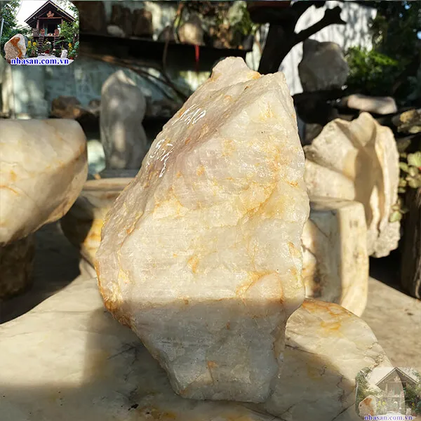 Đá thạch anh hồng thô khối 9.5kg-K140