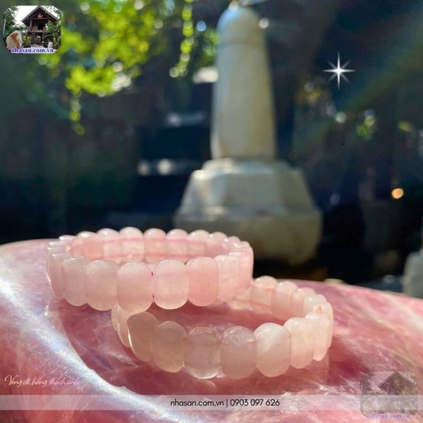 Vòng đá hồng thạch anh 13.5ly (13.5mm)