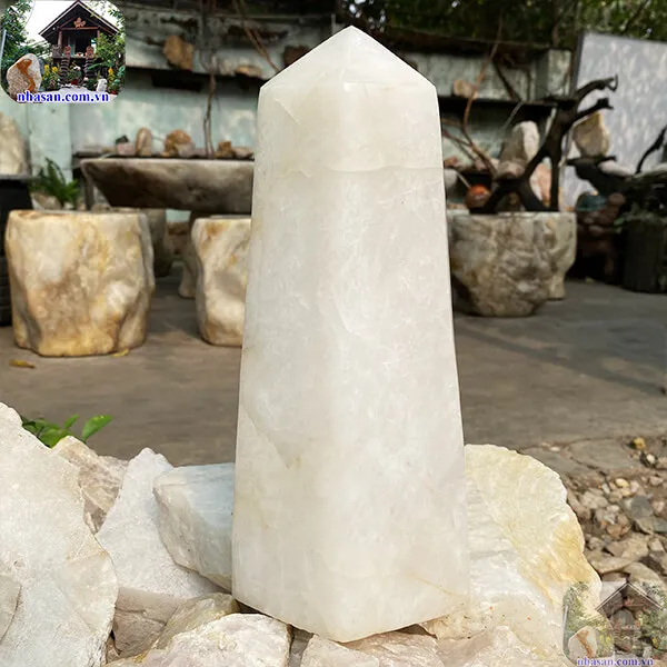 Trụ lục giác thạch anh trắng 6.8kg-T619
