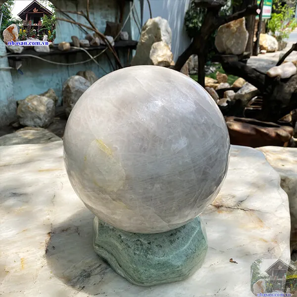 Quả cầu thạch anh hồng 26cm-30kg-QC1146