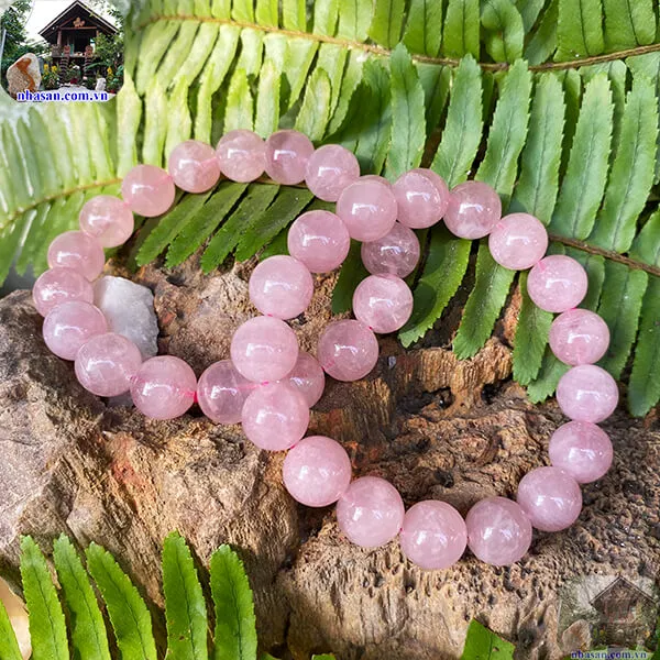 Vòng Tay Đá Thạch Anh Hồng 12 Ly