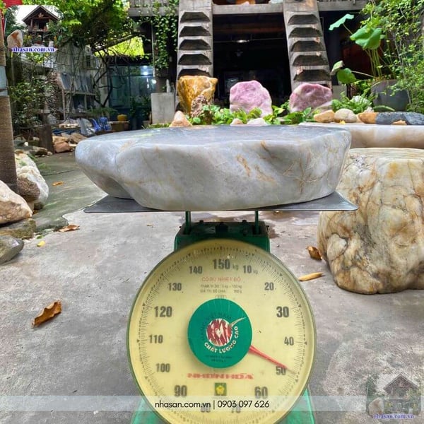 Bàn thiền đá thạch anh 48.5kg (52x46x11cm) BT05