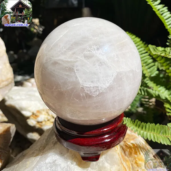 Bi cầu đá thạch anh 2.14kg - 11.5cm - QC1297