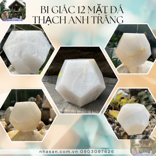 Cách sử dụng bi giác 12 mặt đá thạch anh trắng đúng & hiệu quả
