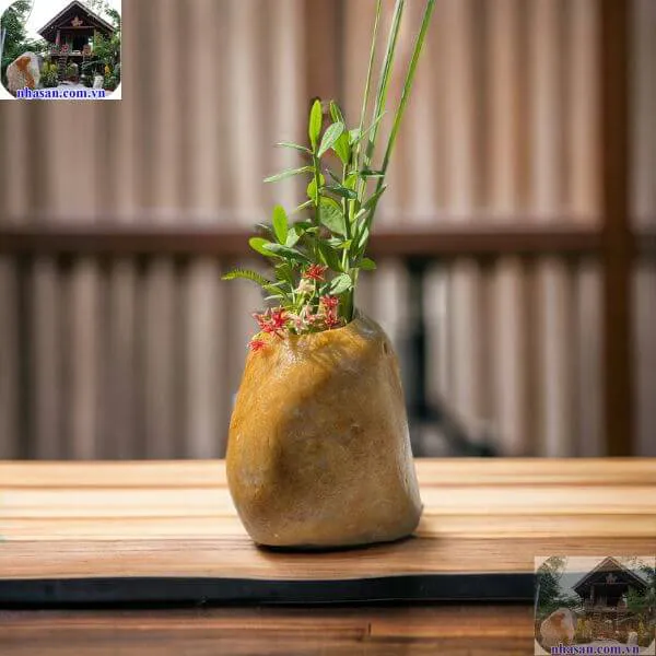 Bình hoa bằng cuội đá thạch anh - Vẻ đẹp vĩnh cửu, tinh túy từ thiên nhiên