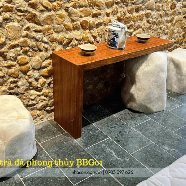 Bộ bàn ghế uống trà đá phong thủy BBG01