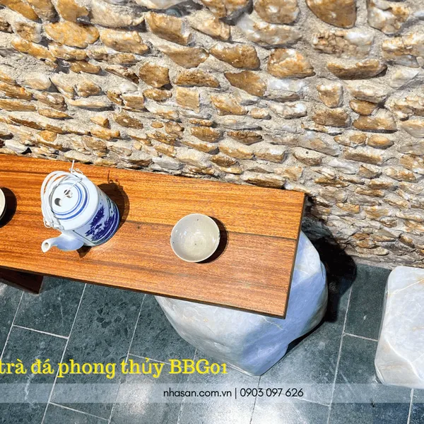Bộ bàn ghế uống trà đá phong thủy BBG01
