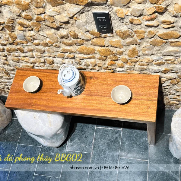 Bộ bàn ghế uống trà đá phong thủy BBG02
