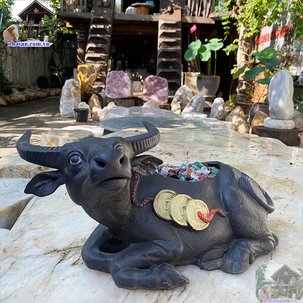 Trâu đá phong thủy tài lộc may mắn