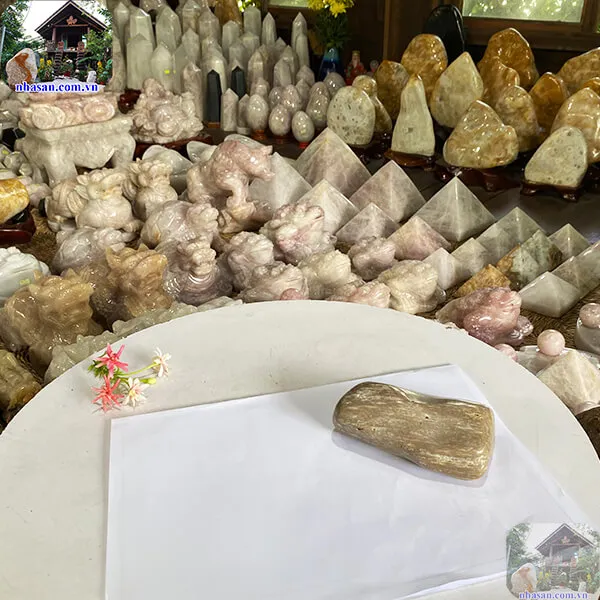 Chặn giấy đá gỗ hóa thạch - Mẫu chặn giấy độc đáo và sang trọng