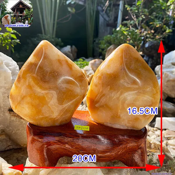 Thạch anh bông vàng 2.06kg (KT: 16.5 x 20 cm) - TAV138