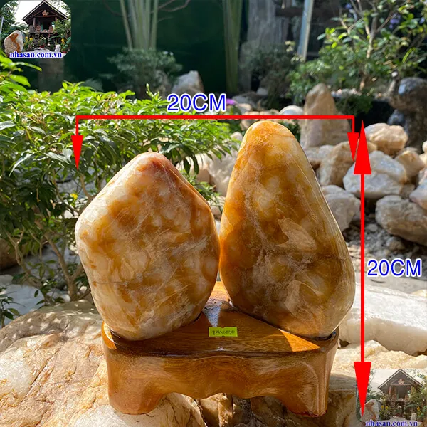 Thạch anh bông vàng 3kg (KT: 20 x 20 cm) - TAV150
