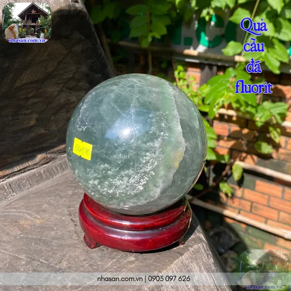Quả cầu đá fluorit tự nhiên 2.73kg - 12cm - QC1370
