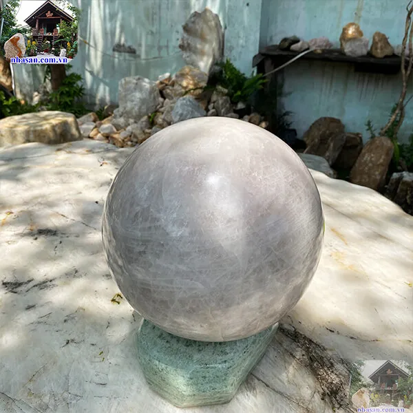 Quả cầu thạch anh hồng 26cm-30kg-QC1146