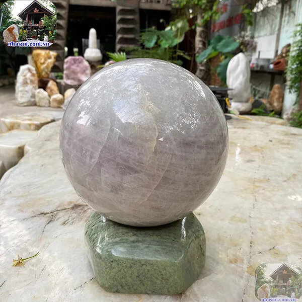 Quả cầu thạch anh hồng 20cm-13.2kg-QC1138