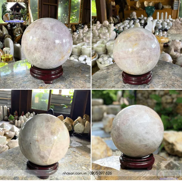 Cầu thạch anh hồng QC1437 - 5.8kg - 16cm