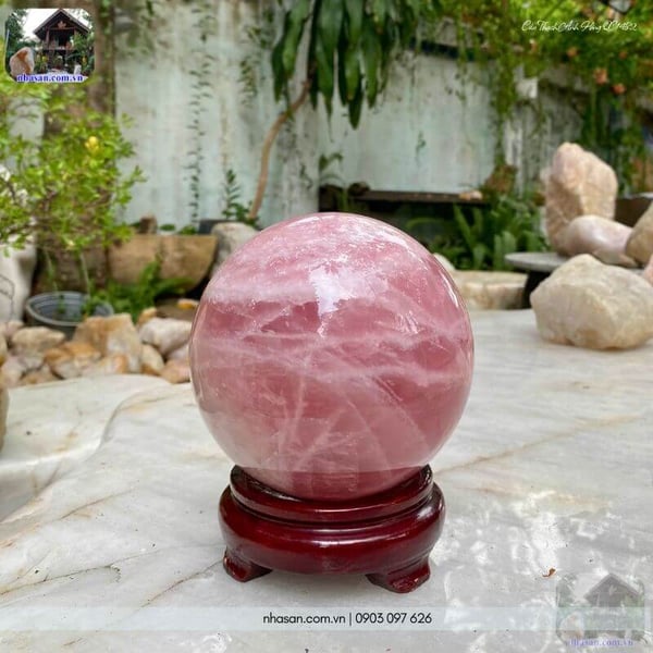 Cầu thạch anh hồng QC1482 - 2.78kg - 12.5cm