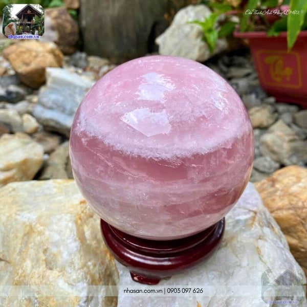 Cầu thạch anh hồng QC1482 - 2.78kg - 12.5cm