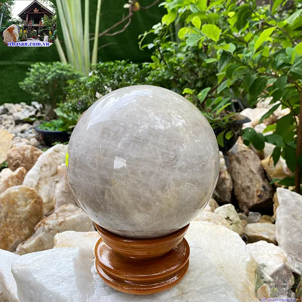 Quả cầu thạch anh hồng 16cm-6kg-QC1137