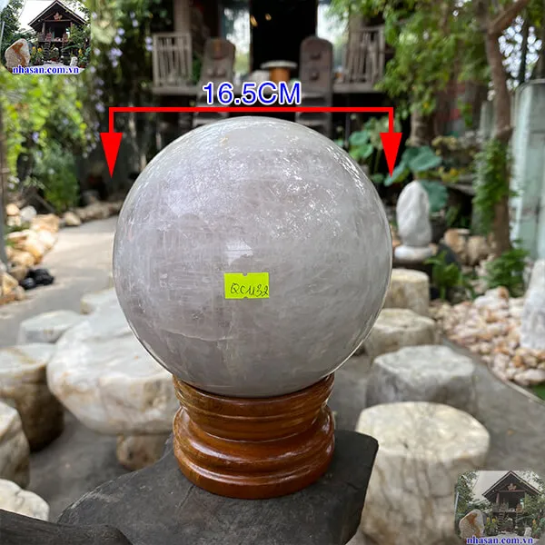 Quả cầu thạch anh hồng 16.5cm-6.6kg-QC1132