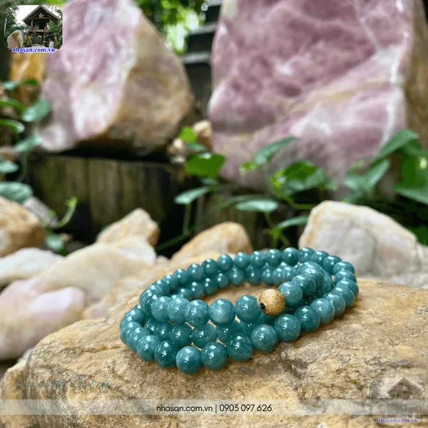 Chuỗi cẩm thạch đeo cổ 8ly (88 hạt) mix charm