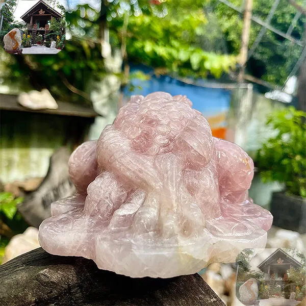 Cóc ba chân thạch anh hồng 2.3kg-C12