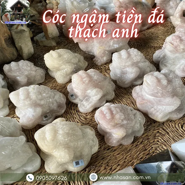 Mẹo chọn cóc ngậm tiền bằng đá thạch anh để thu hút tài khí