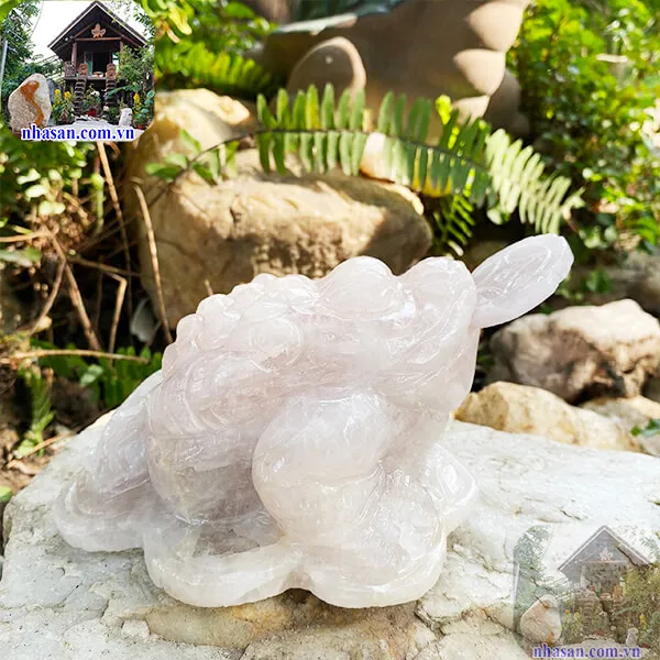 Cóc ba chân thạch anh hồng 1.48kg-C3C