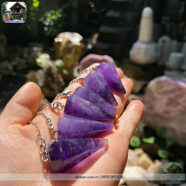 Con lắc cảm xạ thạch anh tím công cụ hỗ trợ đắc lực trong phong thủy và chữa bệnh