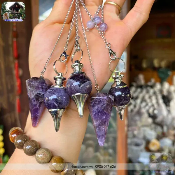 Con lắc cảm xạ thạch anh tím công cụ hỗ trợ đắc lực trong phong thủy và chữa bệnh