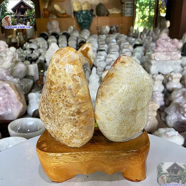 Thạch anh bông vàng 3kg (KT: 20 x 20 cm) - TAV150