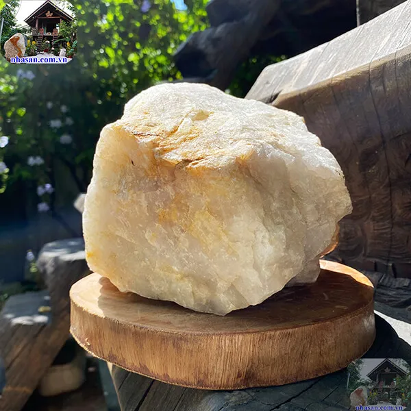 Đá thạch anh thanh tẩy 7.6kg, cao 16cm x ngang 23cm - K254